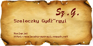 Szeleczky Györgyi névjegykártya